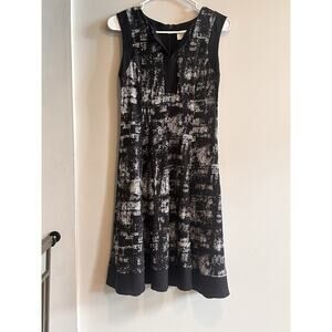 Joseph Ribkoff Size 4 Dress Sleeveless Knee Length Fit & Flare Stretch